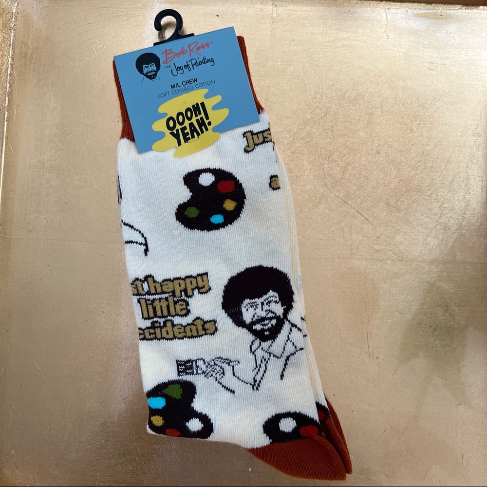 Bob Ross the Joy of Painting - M/L crew socks